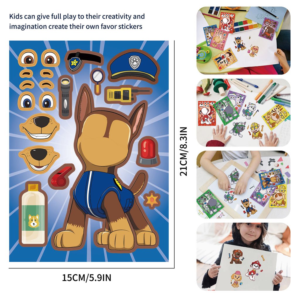 16PCS PAW Patrol Puzzle DIY Ma - Bicycle Helmet recension och pris