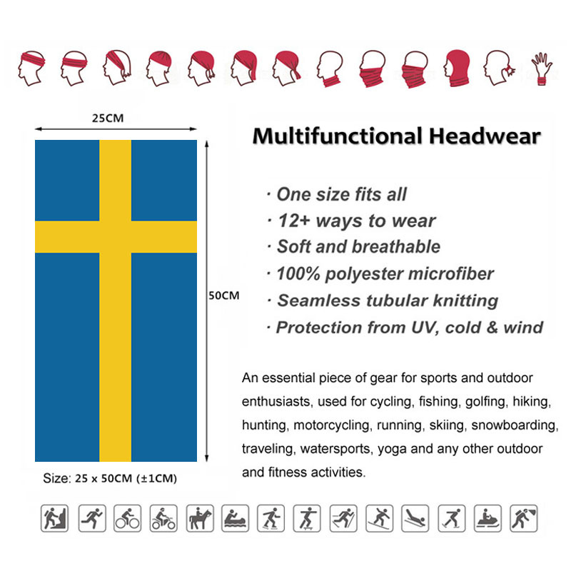 Sweden Flag Printed Bandana He - Gear In Cycling recension och pris
