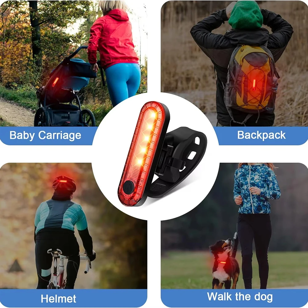 Bike Rear Tail Light USB Recha - Bicycle Helmet recension och pris