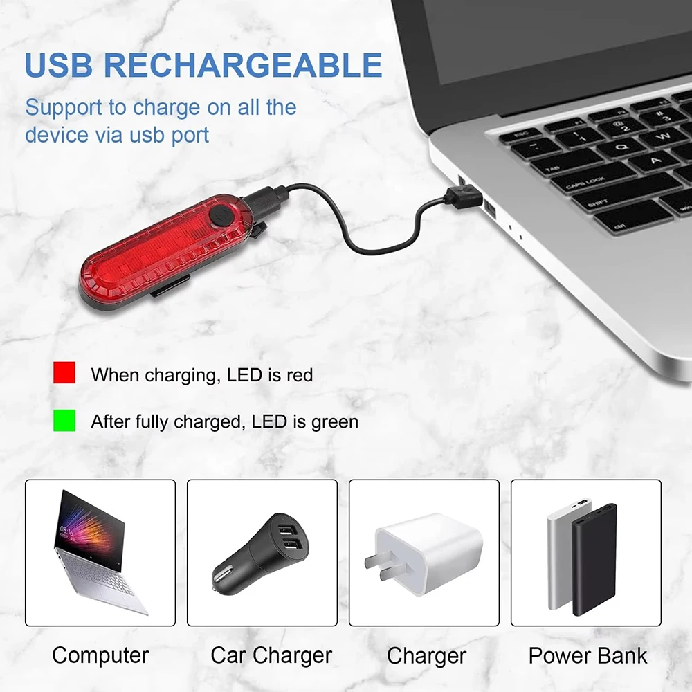 Bike Rear Tail Light USB Recha - Bicycle Helmet recension och pris